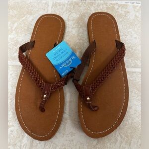 Women’s brown rope strap sandal size 9-10